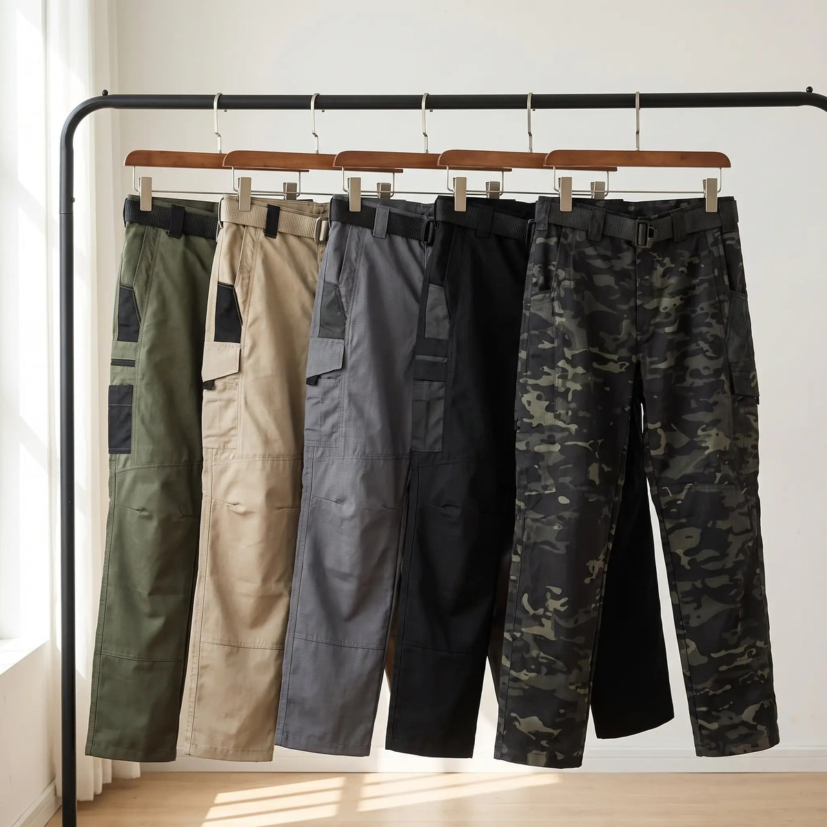 Men's Weather Resistant Outdoor Pants With Water Repellent Finish And Zip Pockets