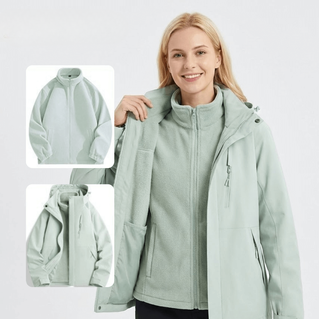 Women's Removable Fleece Liner Rain Jacket