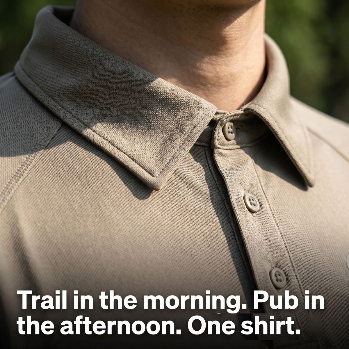 Men's Quick Dry Outdoor Polo Shirt With Zip Chest Pocket