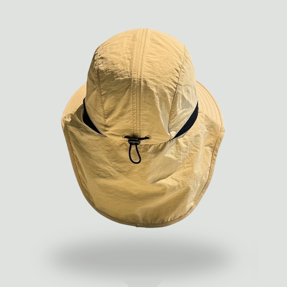 Men's Wide Brim Sun Hat with Neck Flap and Chin Strap
