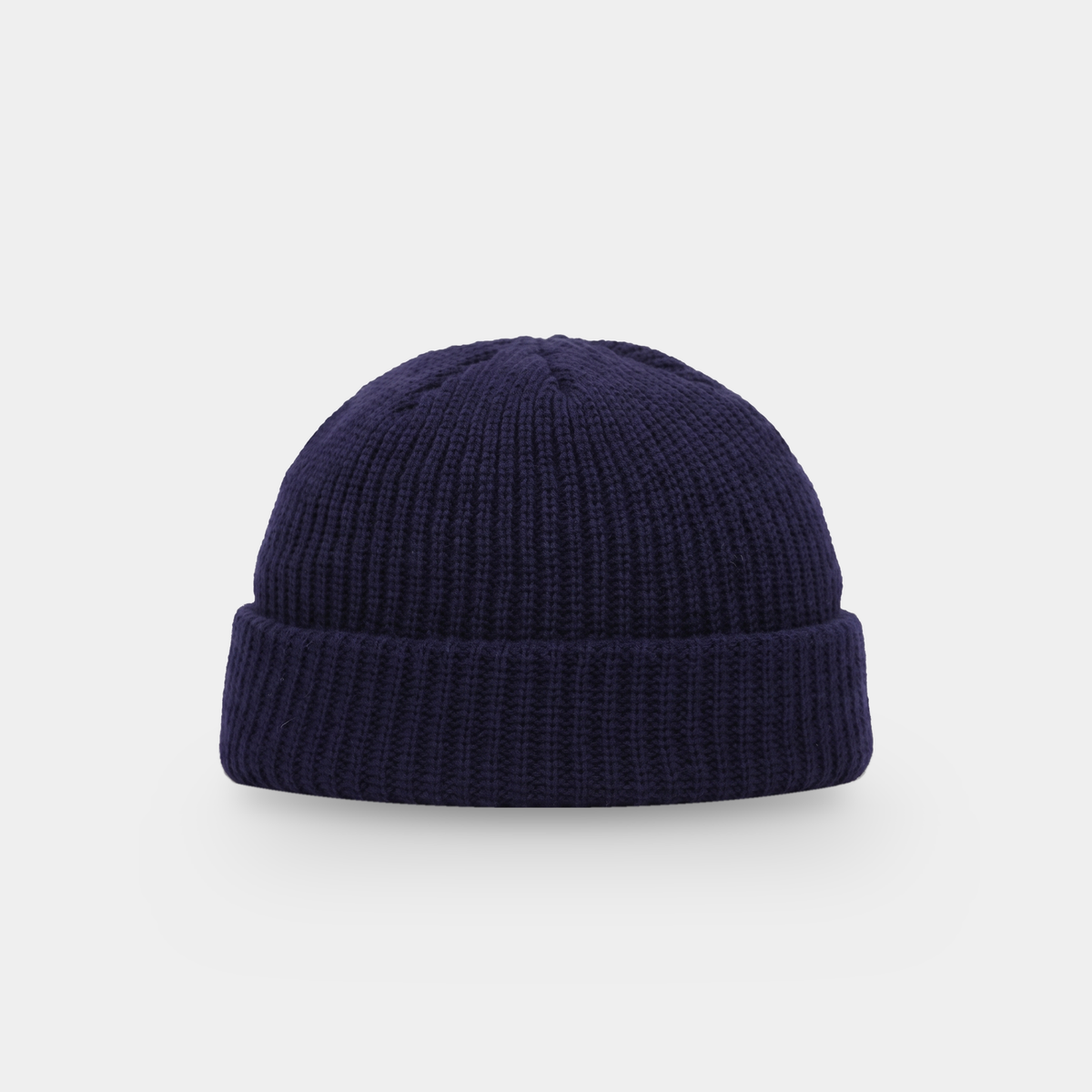 Men's Short Fisherman Beanie with Chunky Rib Knit