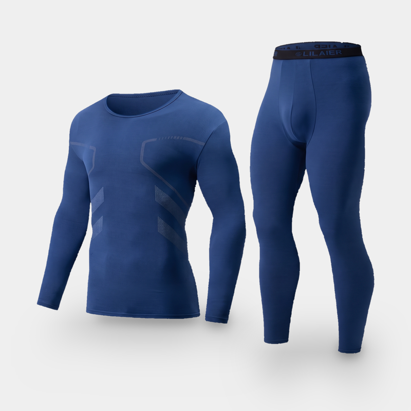 Men's Long Johns Set With Long Sleeve Top And Full Length Leggings
