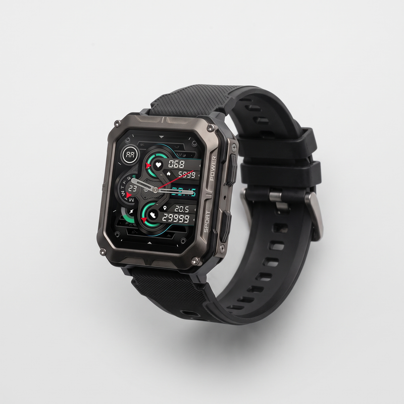 Men's Rugged Smart Watch with Bluetooth Calls and Heart Rate Tracker
