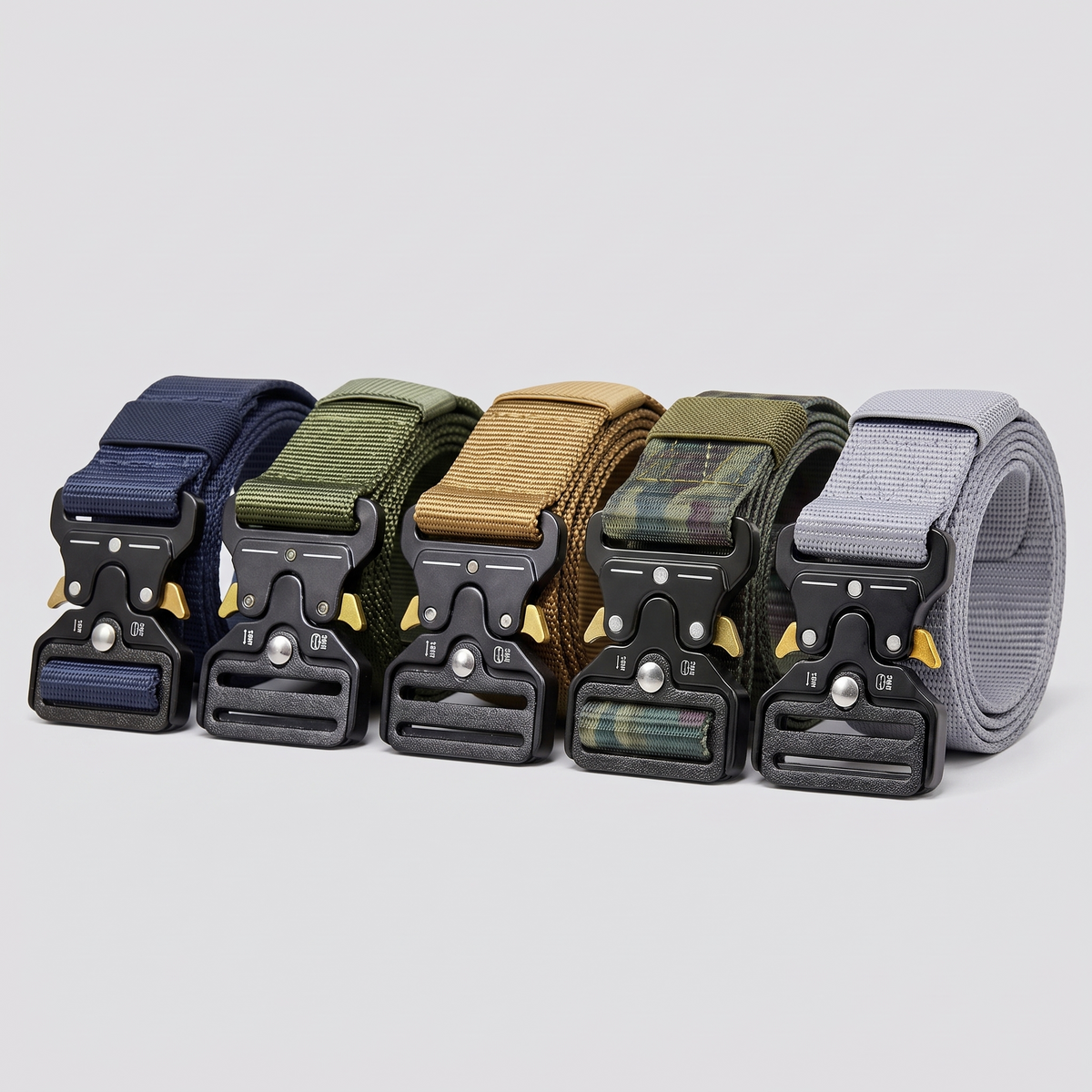 Men's Tactical Webbing Belt with Quick Release Buckle