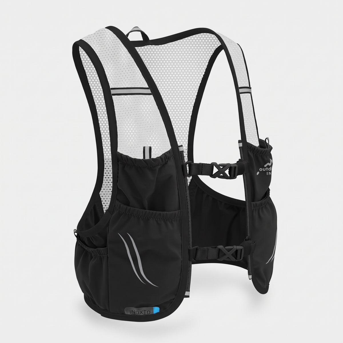 Men's Trail Running Vest with Soft Flasks and Reflective Details