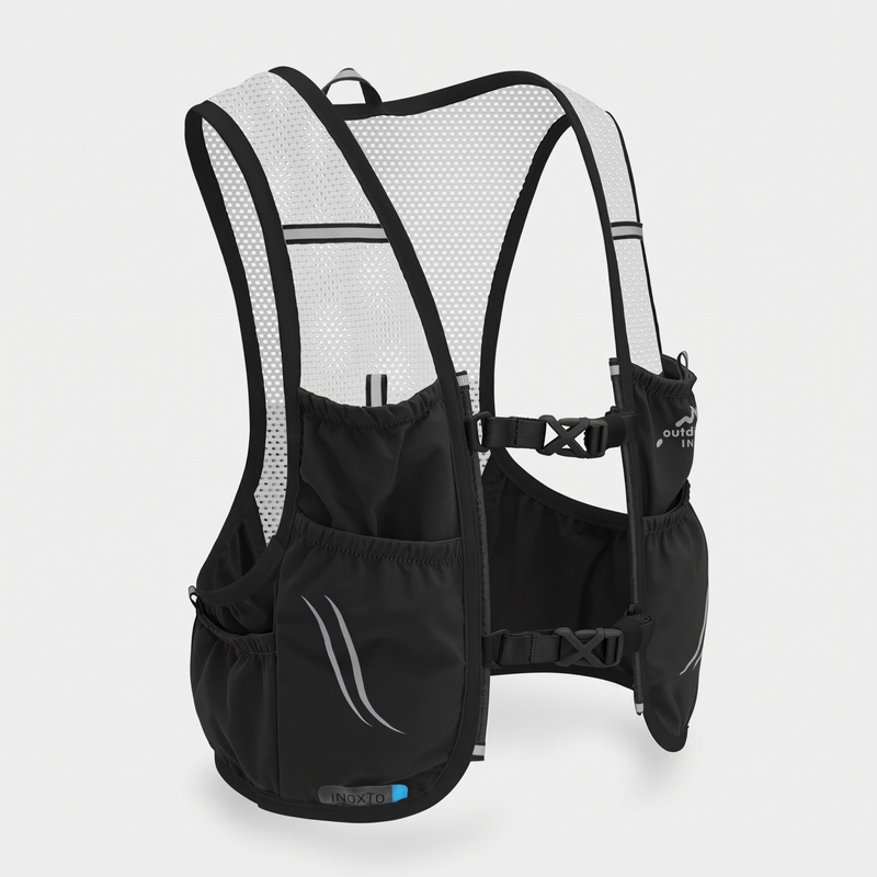 Men's Trail Running Vest with Soft Flasks and Reflective Details