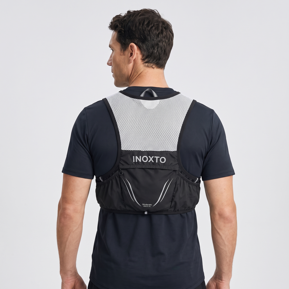 Men's Trail Running Vest with Soft Flasks and Reflective Details