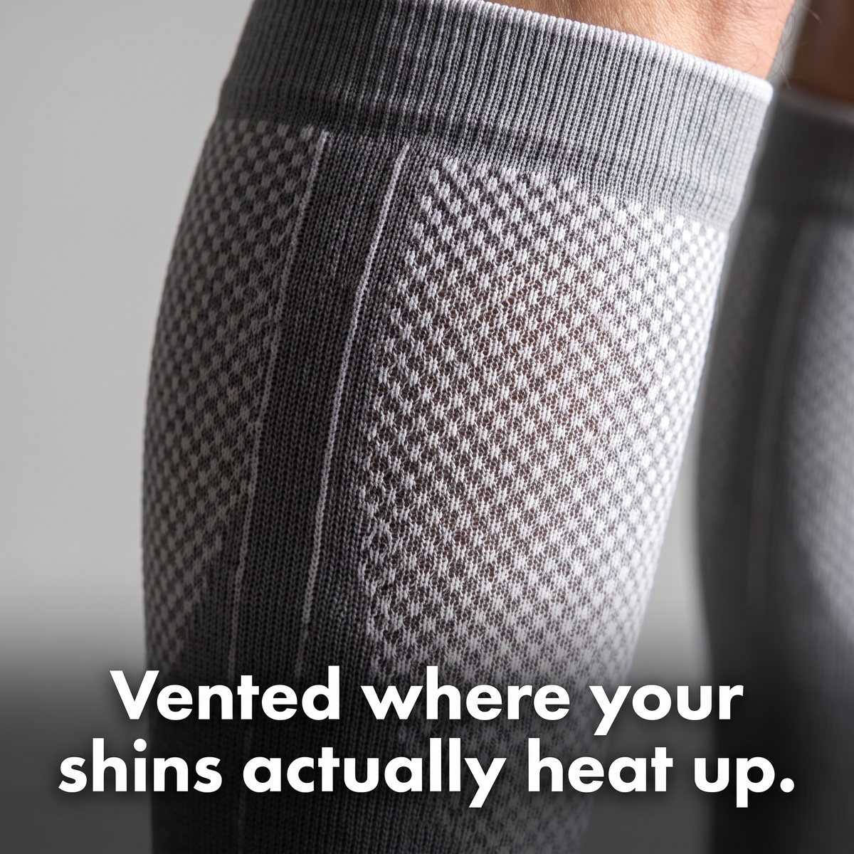Men's Knee High Running Socks with Diamond Mesh Ventilation