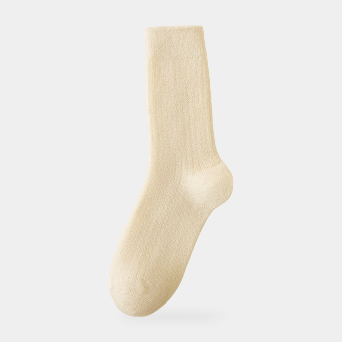 Men's Thick Wool Mid Calf Boot Socks with Ribbed Cuff