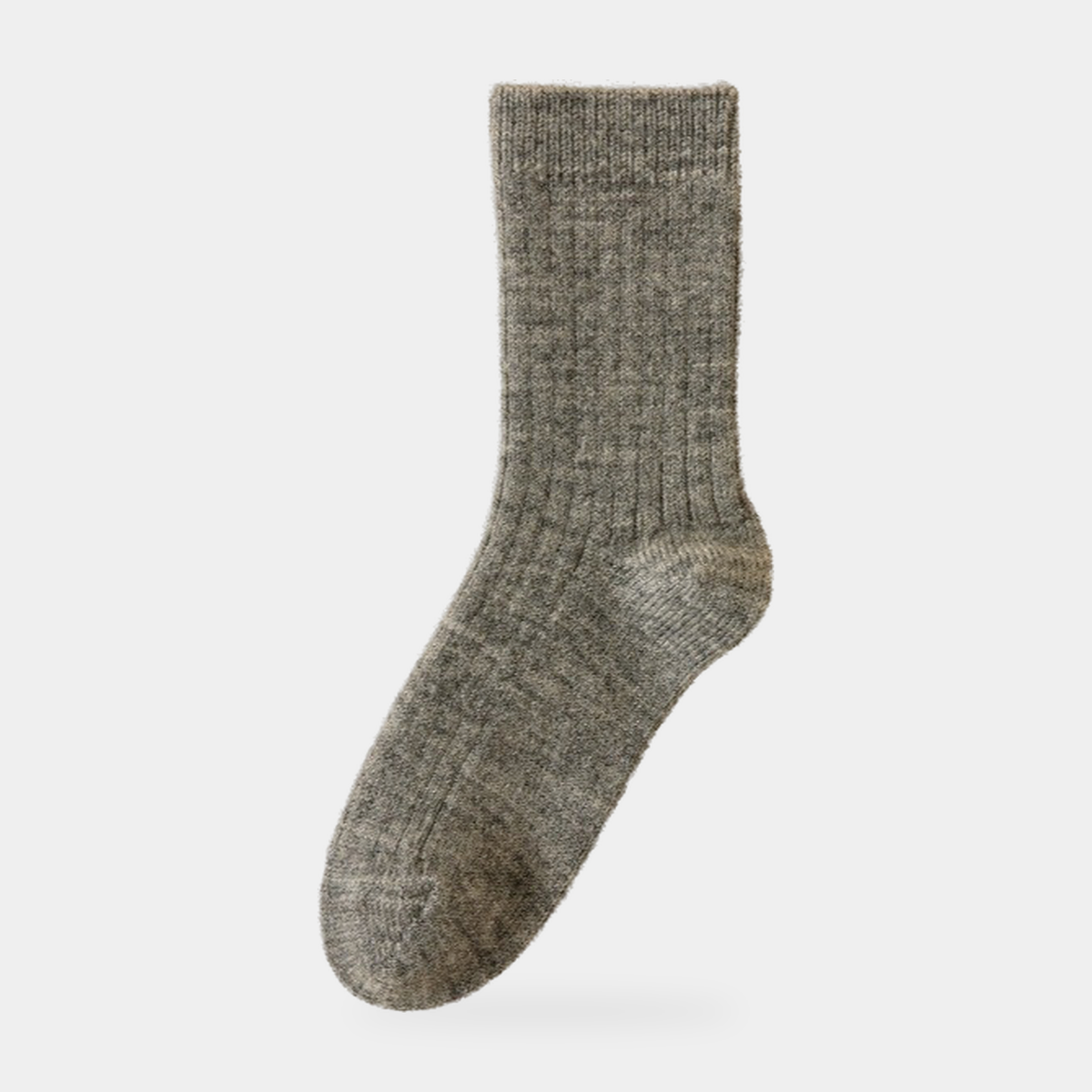 Men's Thick Wool Mid Calf Boot Socks with Ribbed Cuff